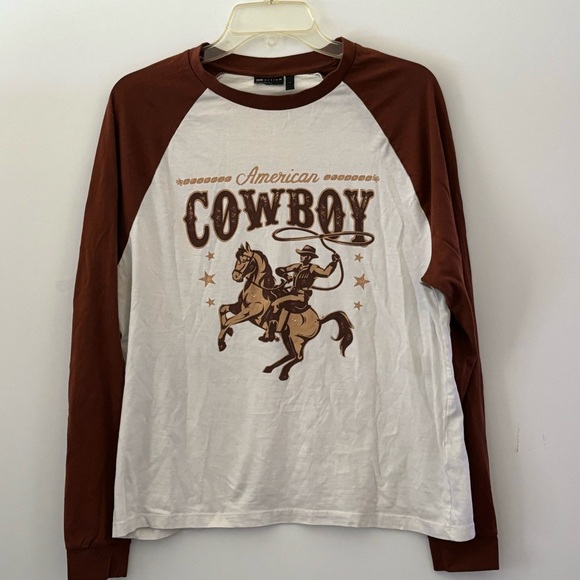 ASOS American Cowboy Tshirt Size Large 42 in chest 24 in length sleeves 30 in - Picture 2 of 6
